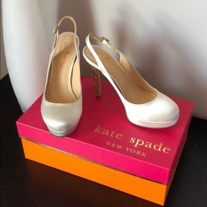 Kate Spade High Heels Vero Cuoio White